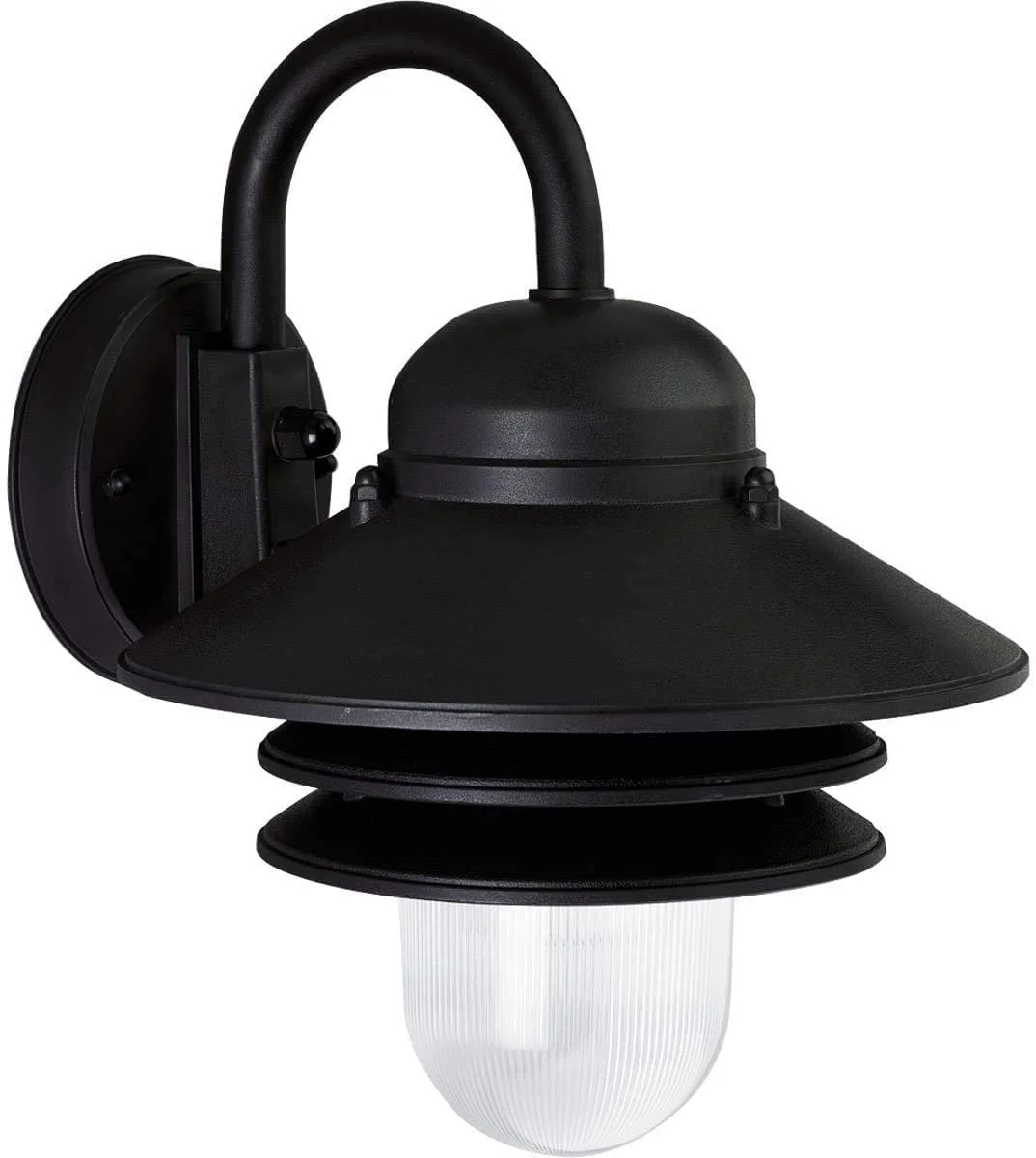 KastLite Polycarbonate Nautical Outdoor Wall Light with Clear Lens & Black Finish | 10