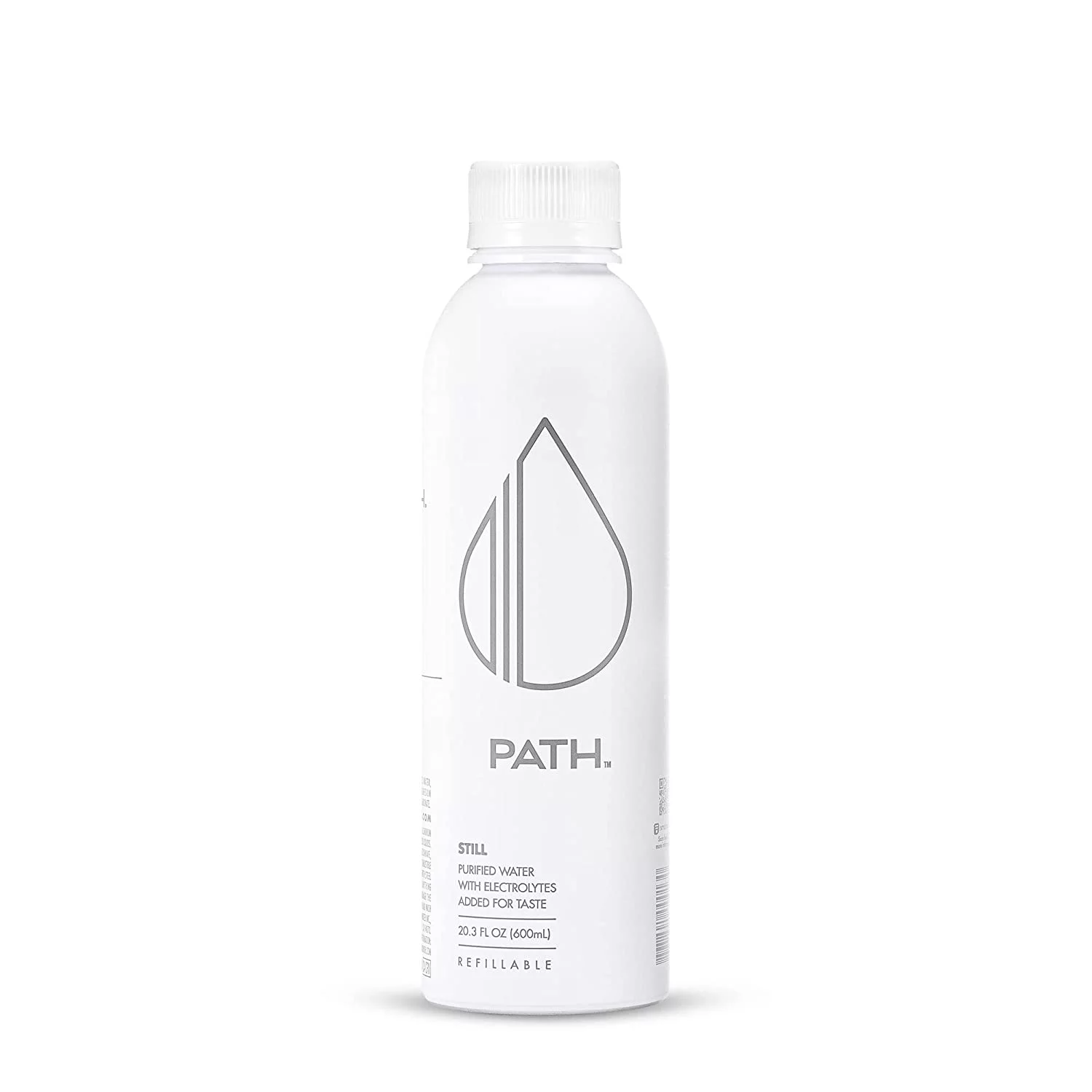 PATH Water Still Bottled Water in Reusable Aluminum Bottle, 20.3 fl oz, 18 Pack