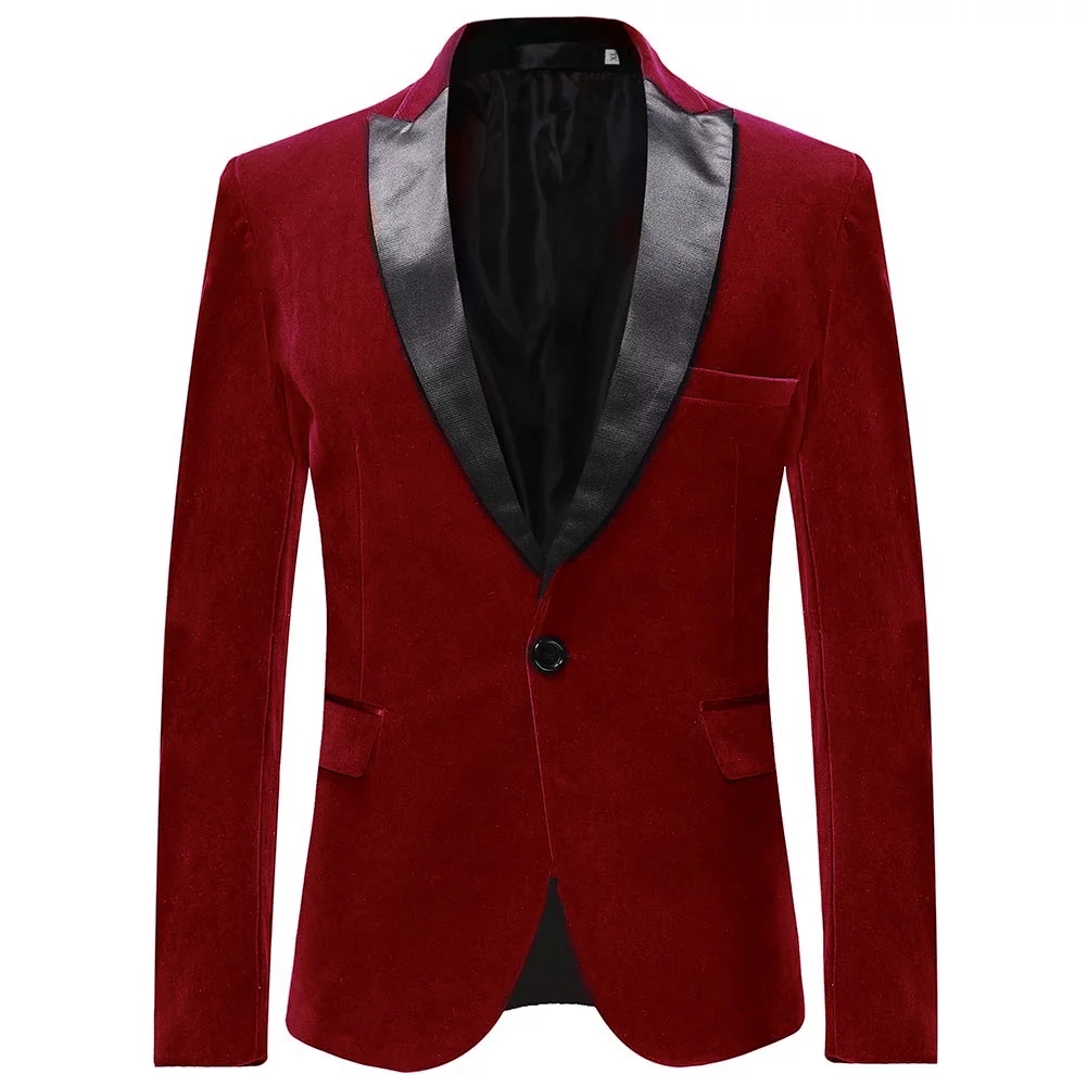 Cloudstyle Mens 2-Piece Suit Peaked Lapel One Button Tuxedo Slim Fit Dinner Jacket & Pants