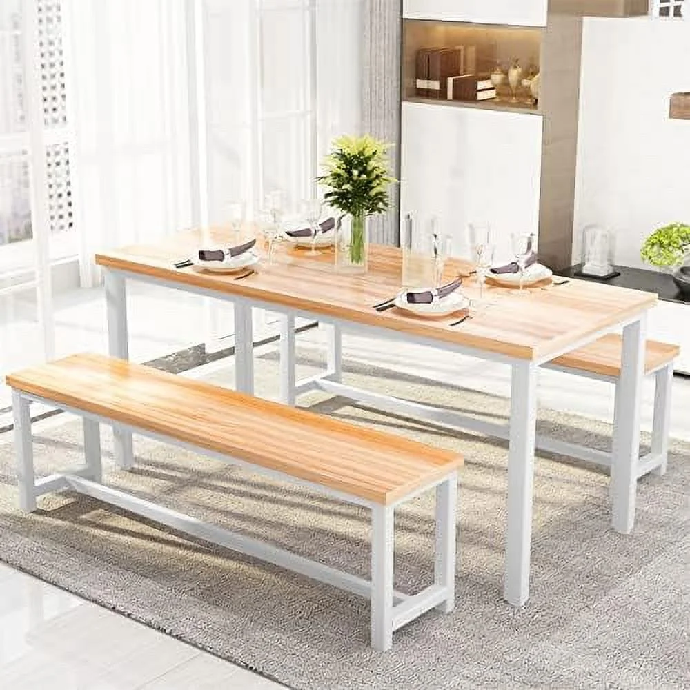KHBIULIFE 5 PCS Dining Table Set  Modern Kitchen Table and Chairs for 4  Wood Pub  Table Set Perfect for Breakfast Nook  Small Space Living Room