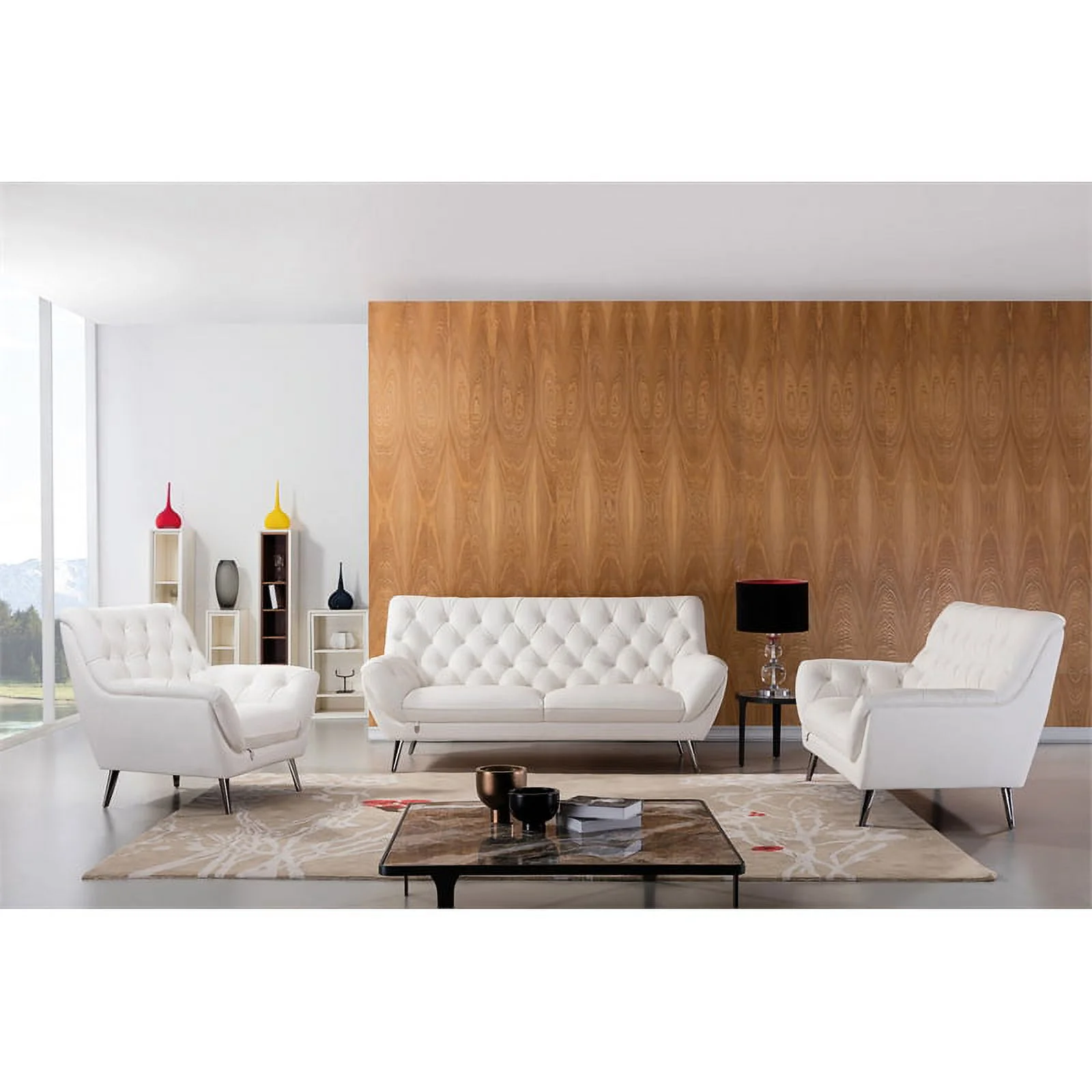 American Eagle Furniture Italian Leather Sofa in White