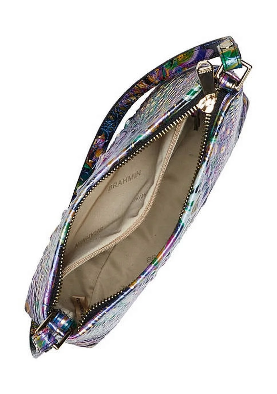 Brahmin Lorelei Visionary Floral Blue/Green/Purple/Navy/Gold Crossbody