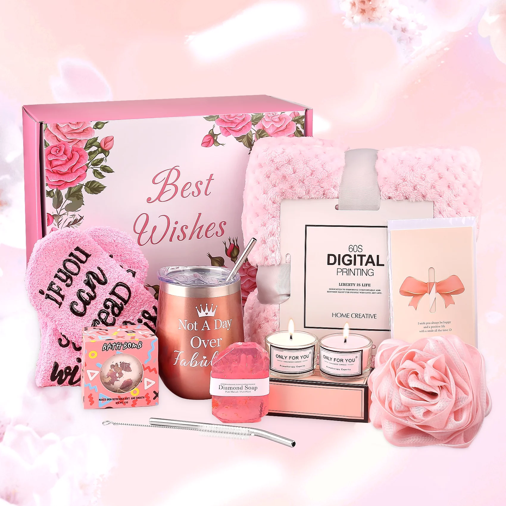 Birthday Gifts for Women, Christmas Gift for Mom Sister Wife Girlfriend Best Friend, Pink