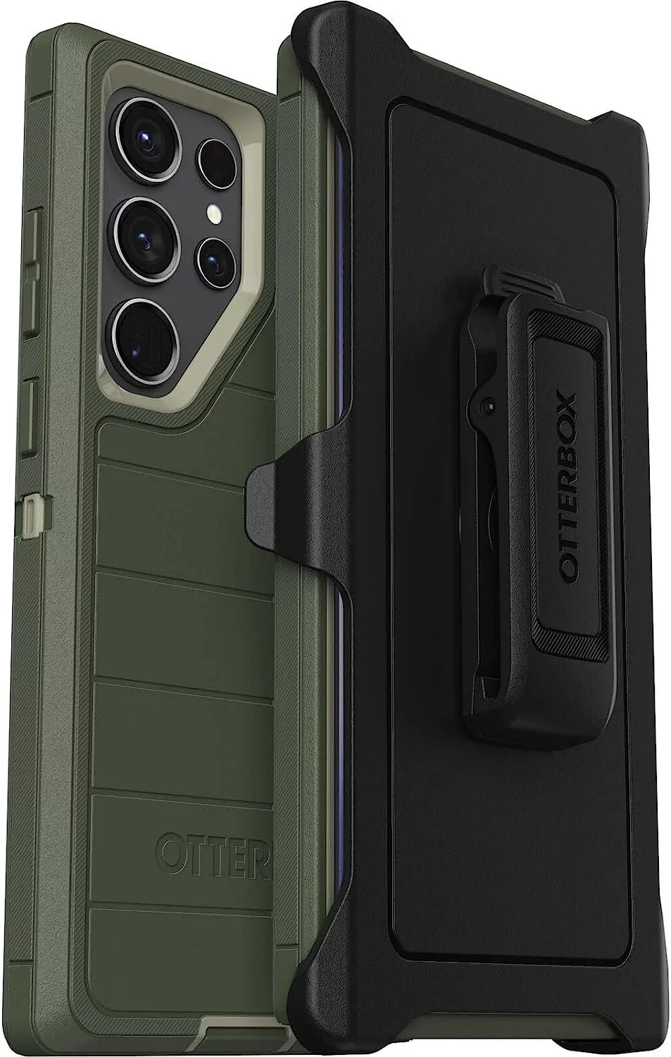 OtterBox Galaxy S23 Ultra Only - Defender Series Case - Lichen The Trek, Rugged & Durable, with Port Protection, Includes Holster Clip Kickstand, Microbial Defense Protection - Non-Retail Packaging