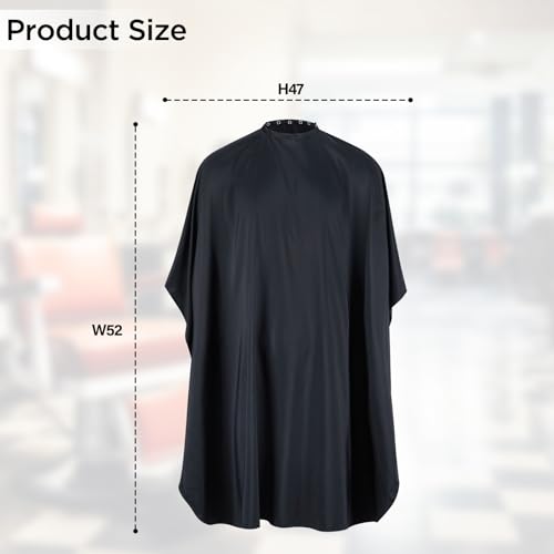 Professional Salon Hair Cutting Cape, Barber Cape for Men/Women, Adjustable Snap Button with Waterproof Hairdressing Salon Cape for Haircut, Coloring, Makeup, Styling(52