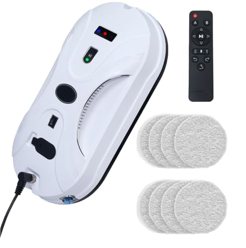 Automatic Window Cleaning Robot, Window Cleaner Robot Auto Dual Spray, 2025 Model Robot Limpia Vidrios AI Path Planning, 3000Pa Suction, Remote Control, Edge Detection for Streak-Free Glass