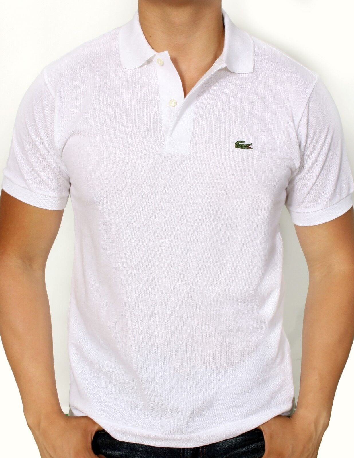 Lacoste WHITE Men's Classic Fit Short Sleeve Polo Shirt, US 2X-Large