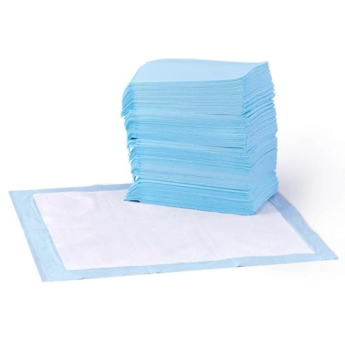 Amazon Basics Dog and Puppy Pee Pads, 5-Layer Leak-Proof Super Absorbent, Quick-Dry Surface, Potty Training, X-Large (28x34), 40 Count, Blue & White