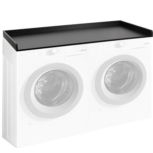 clicliet Washer Dryer Countertop, Laundry Countertop with Edge Rails, 27.5