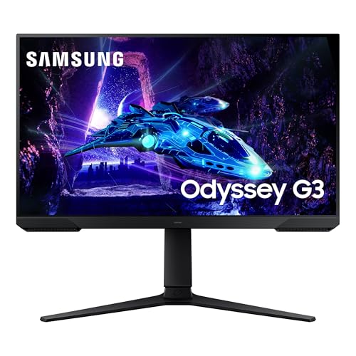 Samsung 27-Inch Odyssey G3 (G30D) Series FHD Gaming Monitor, 1ms, 180Hz, AMD FreeSync, Adjustable Stand, Black Equalizer, Virtual Aim Point, Eye Saver Mode, Flicker-Free, LS27DG302ENXZA