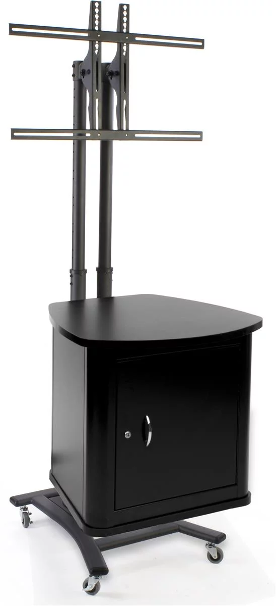TV Stand with Locking Cabinet for Screens 37