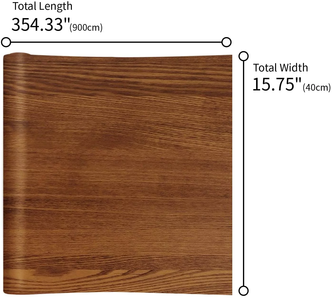 VEELIKE Teak Wood Wallpaper Peel and Stick Wood Grain Contact Paper Self Adhesive Wood Texture Vinyl Wrap Waterproof Removable for Furniture Cabinets Table Walls Covering Countertops 15.7''x354''