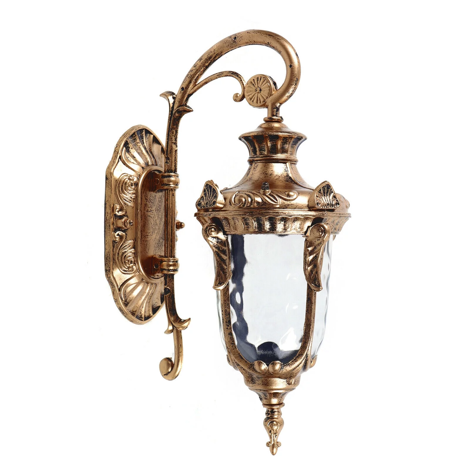 TFCFL Antique Wall Light Lantern Lamp Sconce Light Glass Lampshade Porch Garden Dcor
