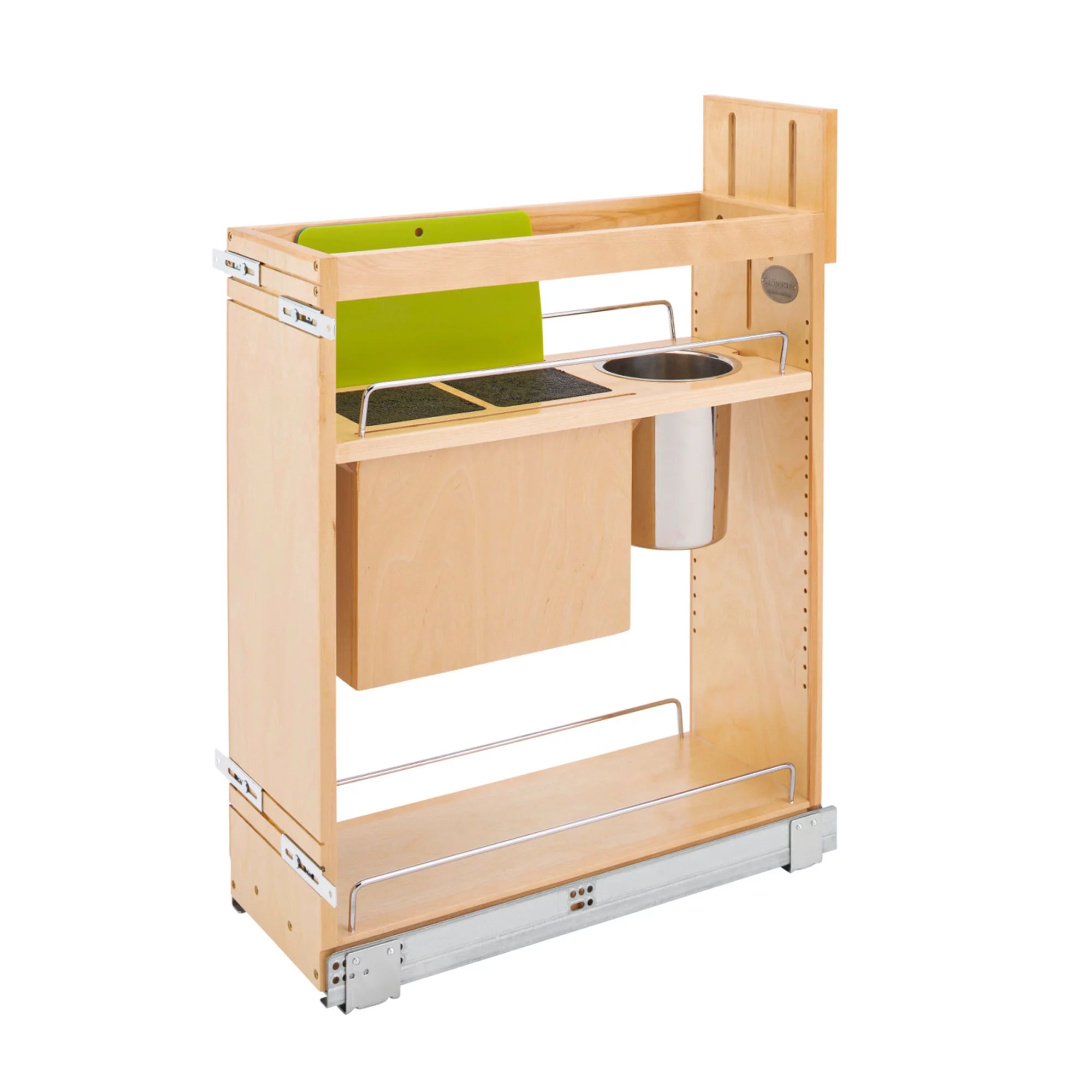 Rev-A-Shelf 8 Inch Pullout Cabinet Organizer with Universal Knife Block