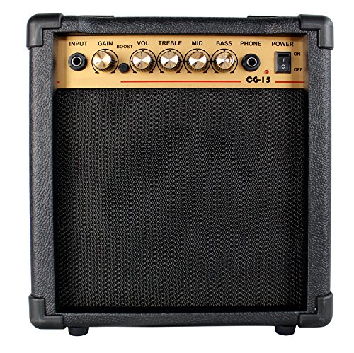 Beginner Series Bass Guitar Bundle with 15-Watt Amp, Gig Bag, Instrument Cable, Strap, Picks, and Polishing Cloth - Sunburst
