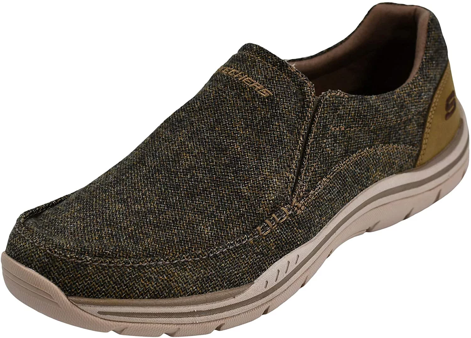 Skechers Men's Expected Avillo Relaxed-Fit Slip-On Loafer, Light Brown, 11.5 M US