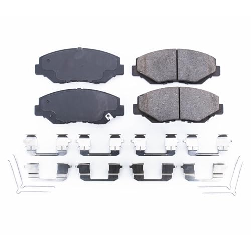 Power Stop 17-914 Front Z17 Ceramic Brake Pads with Hardware For Acura ILX Honda Accord Civic CR-V Element Fit Pilot [Vehicle Specific]