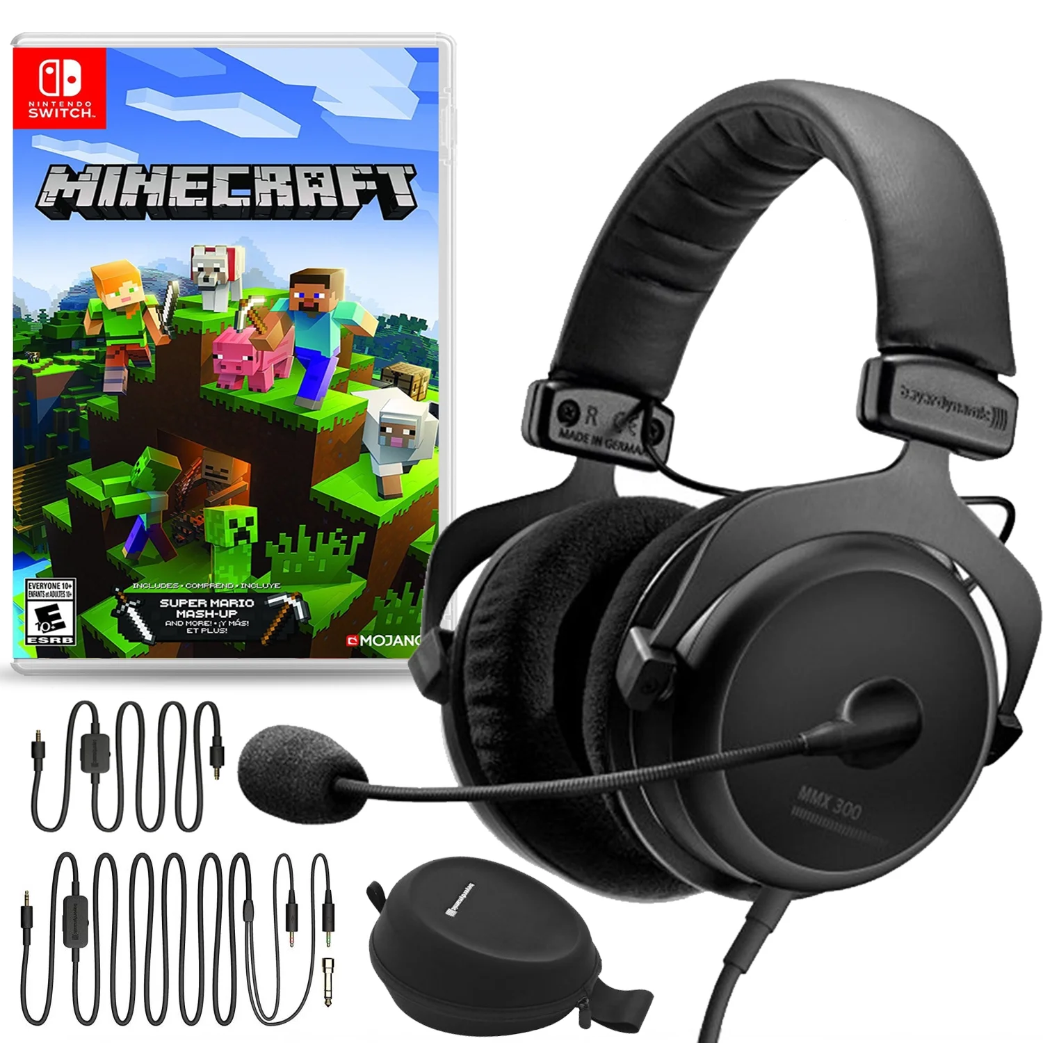 Beyerdynamic MMX 300 Premium Gaming Headset (2nd Gen) Bundle with Minecraft for Nintendo Switch