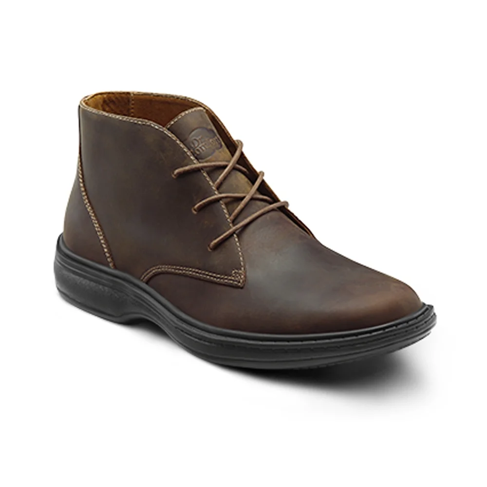 Dr. Comfort Ruk Men's Casual Boot: 9 Medium (B/D) Brown Lace