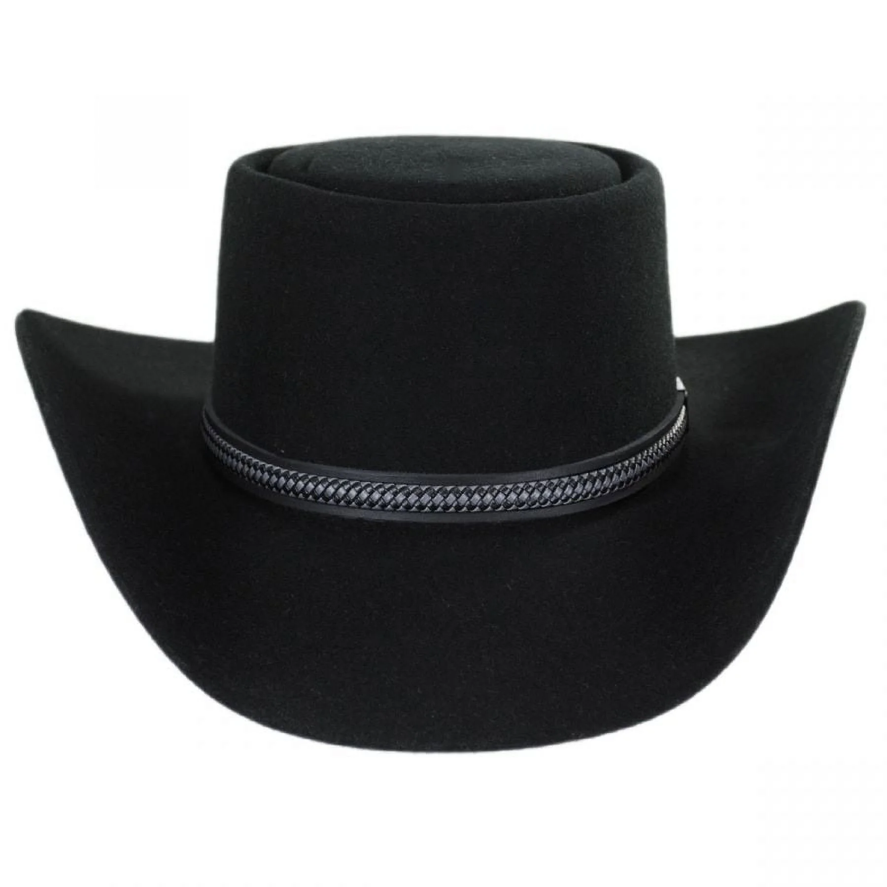 John Wayne Chinook Wool Felt Gambler Hat - 6.875 - Black
