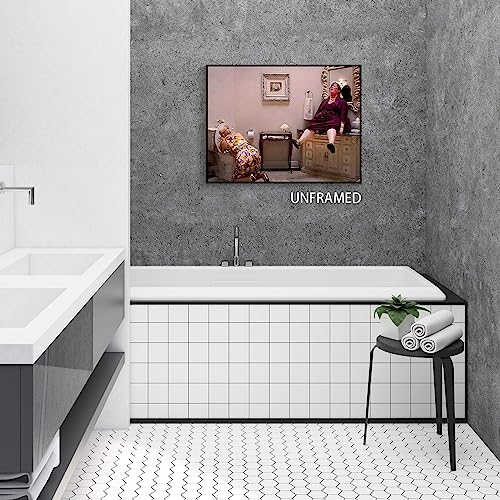 Quark Funny Movie Posters for Bathroom Decor-black White Humor Dumb and Dumber Bathroom Art The Toilet Poster Canvas Wall Art Prints for Bathroom Decor 12x16in Unframed