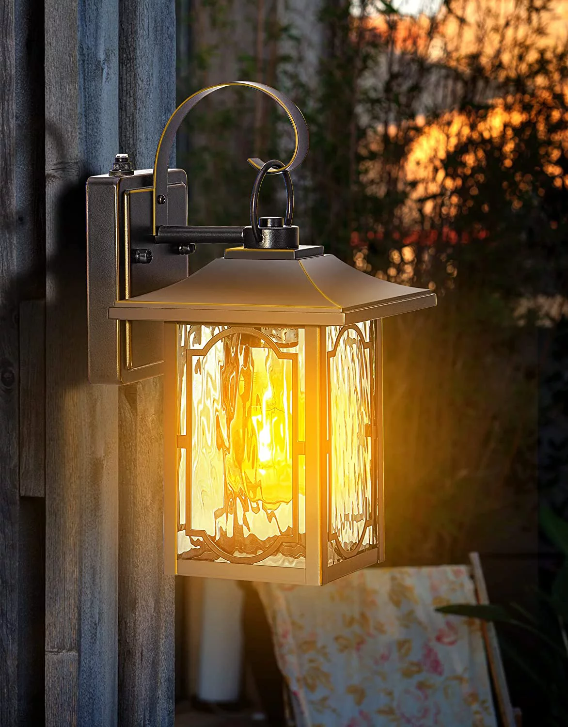 Uamector Outdoor Wall Lanterns, Motion Sensor Wall Lights, Anti-Rust Waterproof Wall Lanterns for Doorway, Garage, Garden