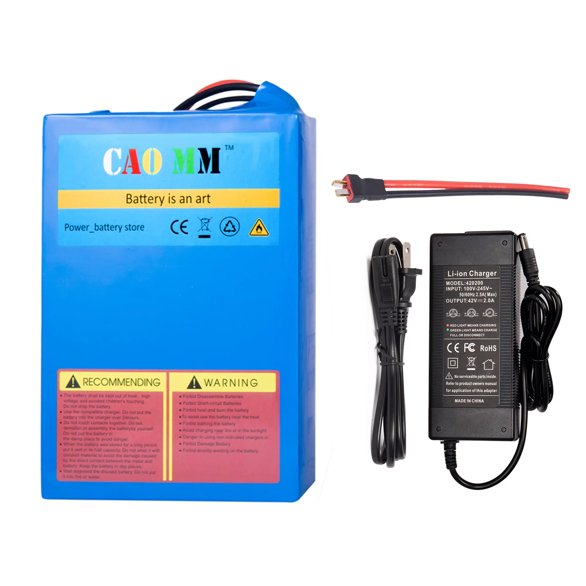 Ebike Battery 36V 20Ah Lithium Battery with 2A Charger 36V Battery for 1000W Electric Bike
