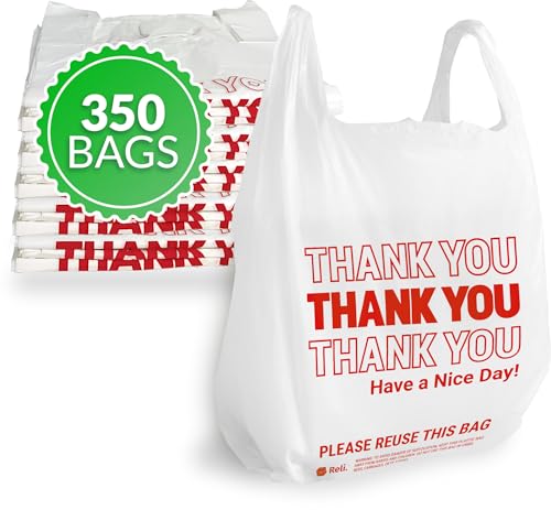 Reli. Thank You Plastic Bags (350 Count) (11.5