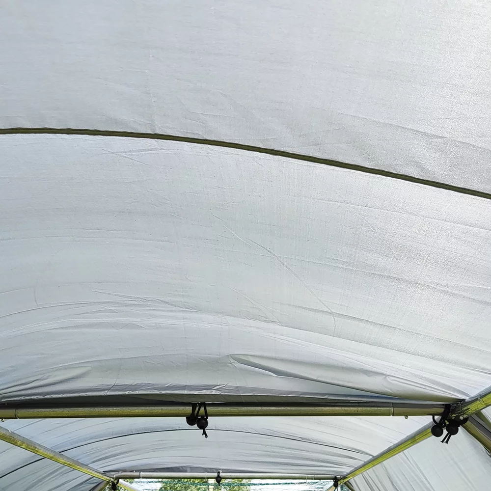 GeeLoon Extra Large Chicken Coop 10 x 13 ft Metal Walk-in Chicken Run Pen Silver