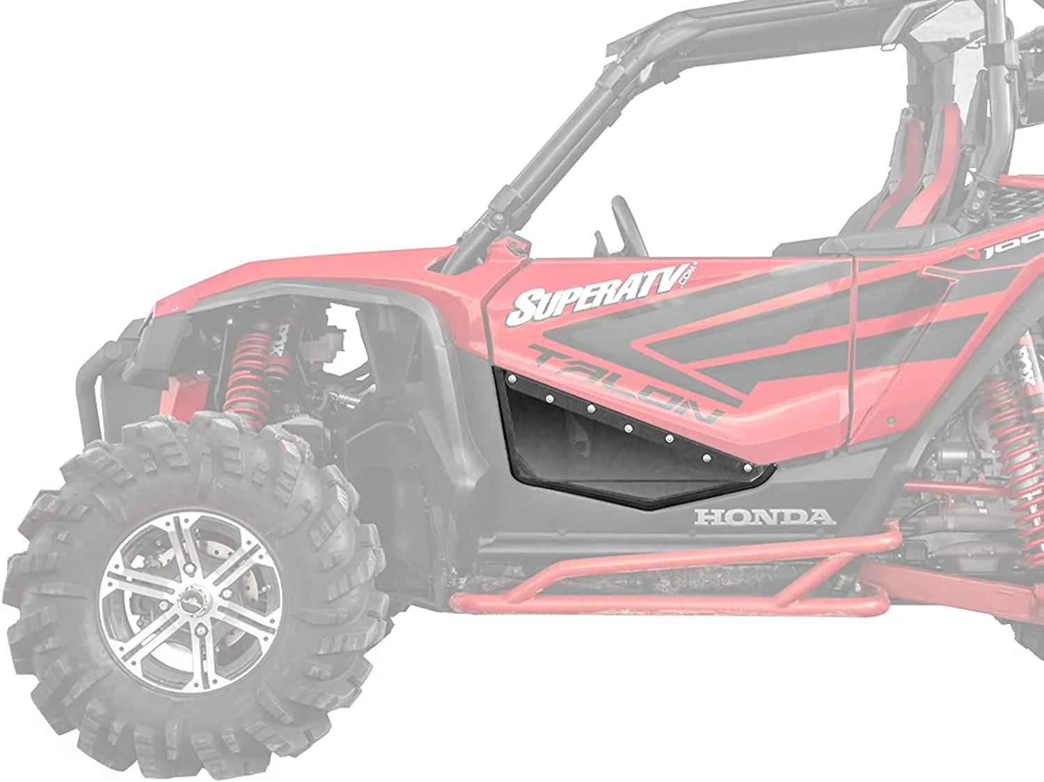 SuperATV Clear Lower Doors for 2019+ Honda Talon 1000X/1000R/1000X|4|Includes 2 Front Lower Doors|Super|Tough 1/4? Clear Polycarbonate|Rattle|free Fit|Riding with Visibility & Style|DOOR-H-TAL-001-75