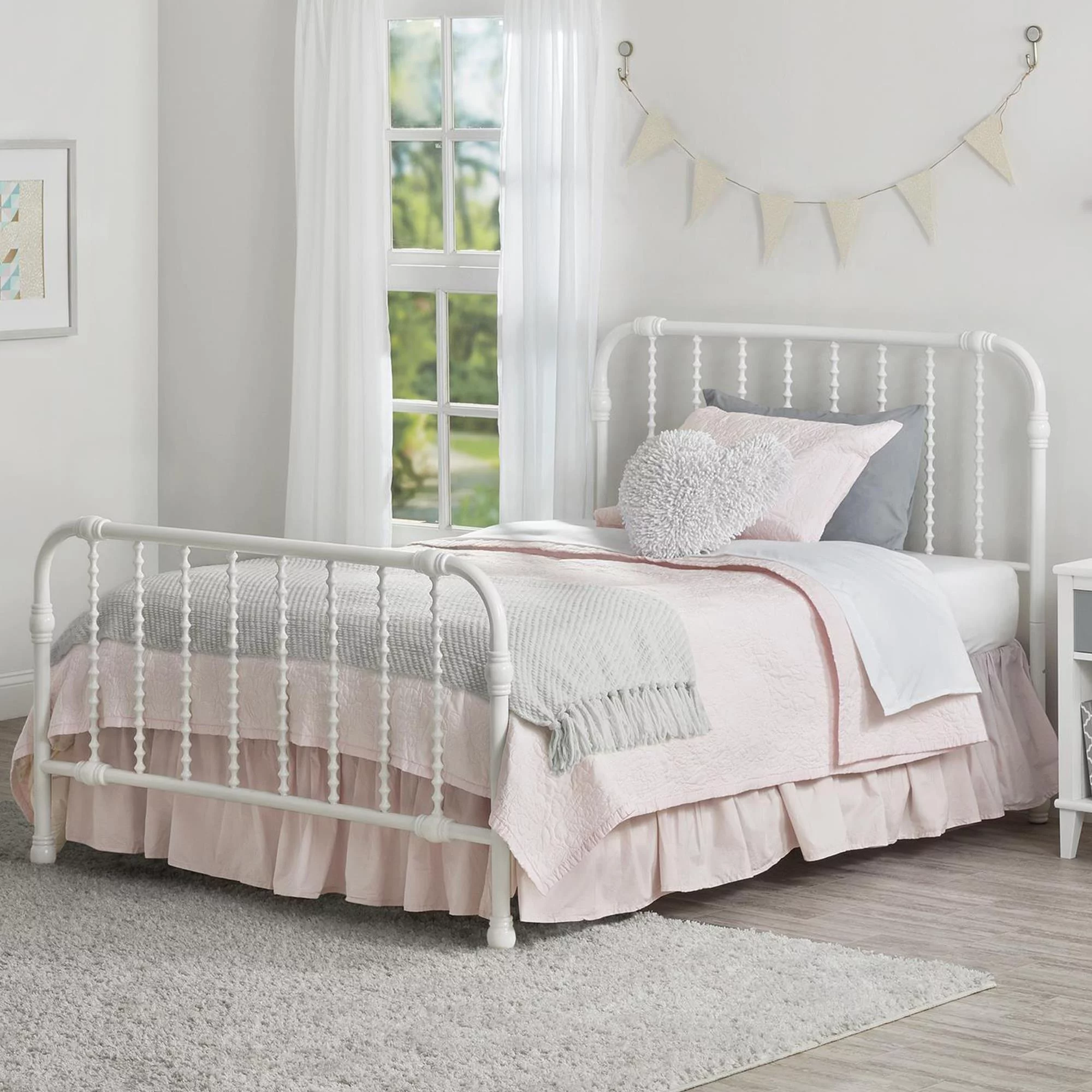 Little Seeds Monarch Hill Wren Metal Bed Full, White