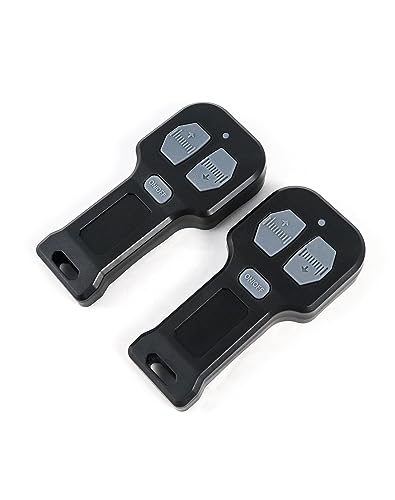 QWORK 12V Car Wireless Winch Electric Remote Control, 2 Pack Universal Mini 5 Wire Control Winch with Dual Manual Matching Transmitter Kit for Truck, ATV and SUV Winch Wireless System