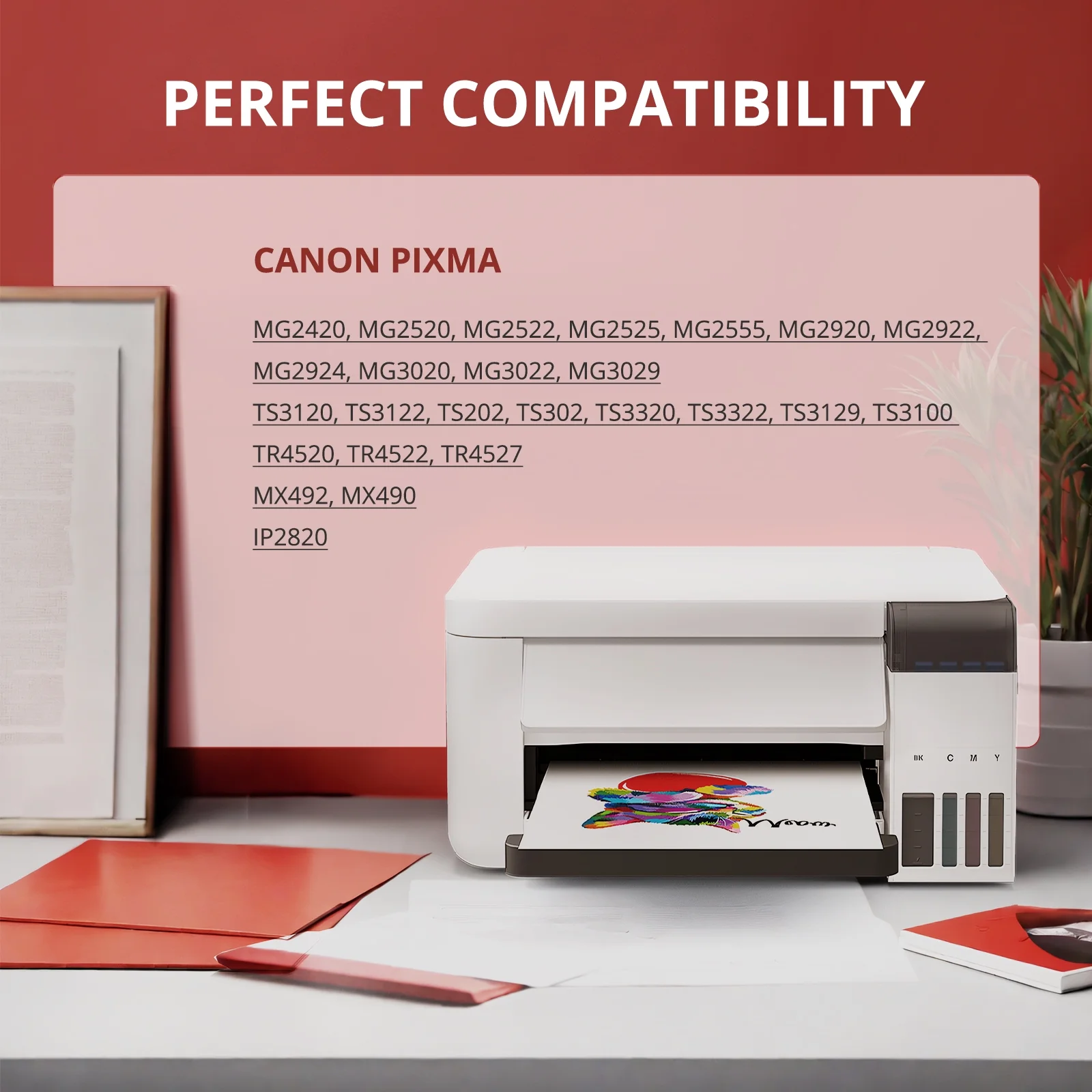 245XL Ink Cartridges for Canon ink 245 and 246 for Canon 245 246 Ink Cartridges 243 244 for Canon PIXMA MG2522 TS3122 MX492 MX490 TR4500 TR4520 TS3322 Printer (2-Pack, Black, Tri-Color)