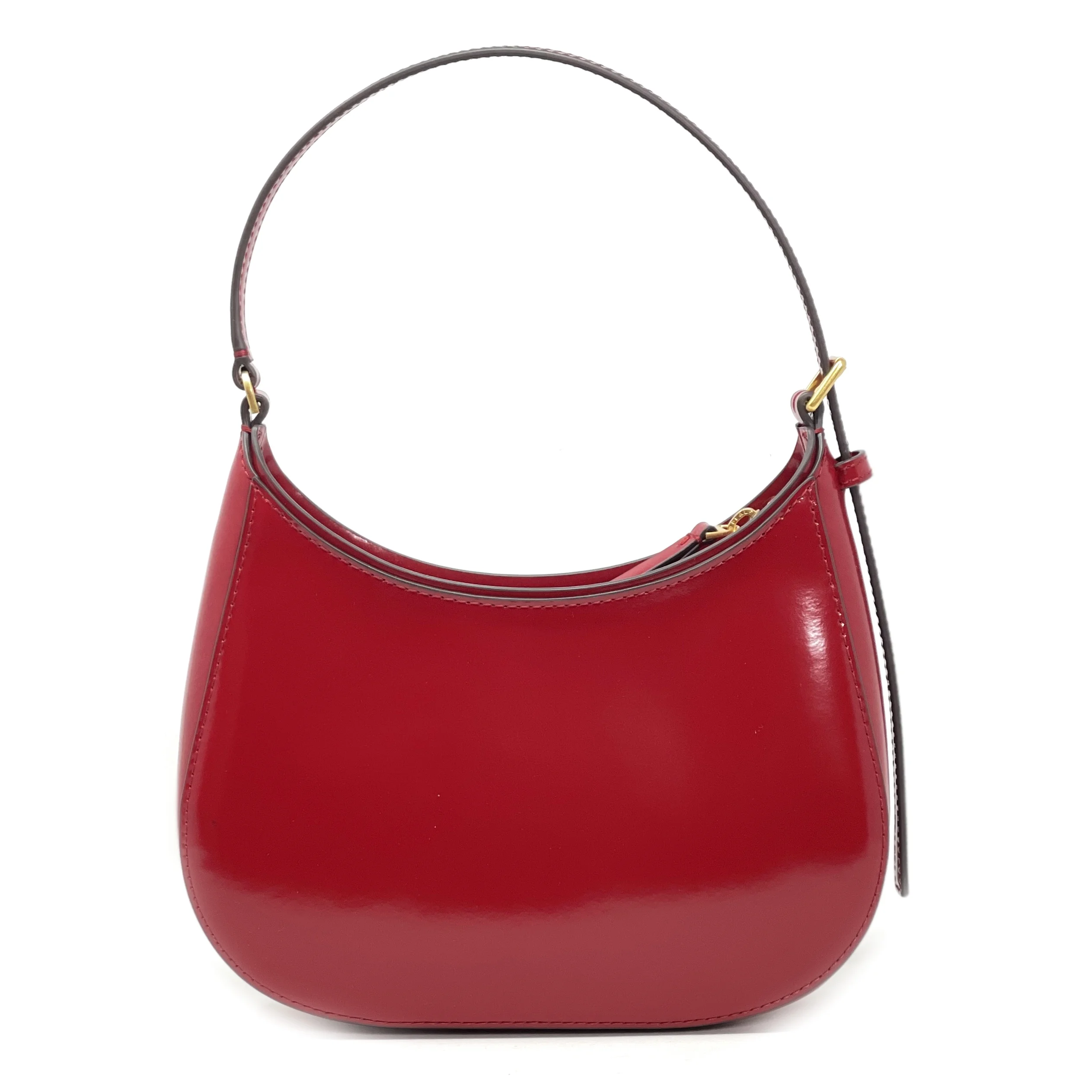 Tory Burch Women's Emerson Small Patent Zip Shoulder Bag (Lipstick Red)