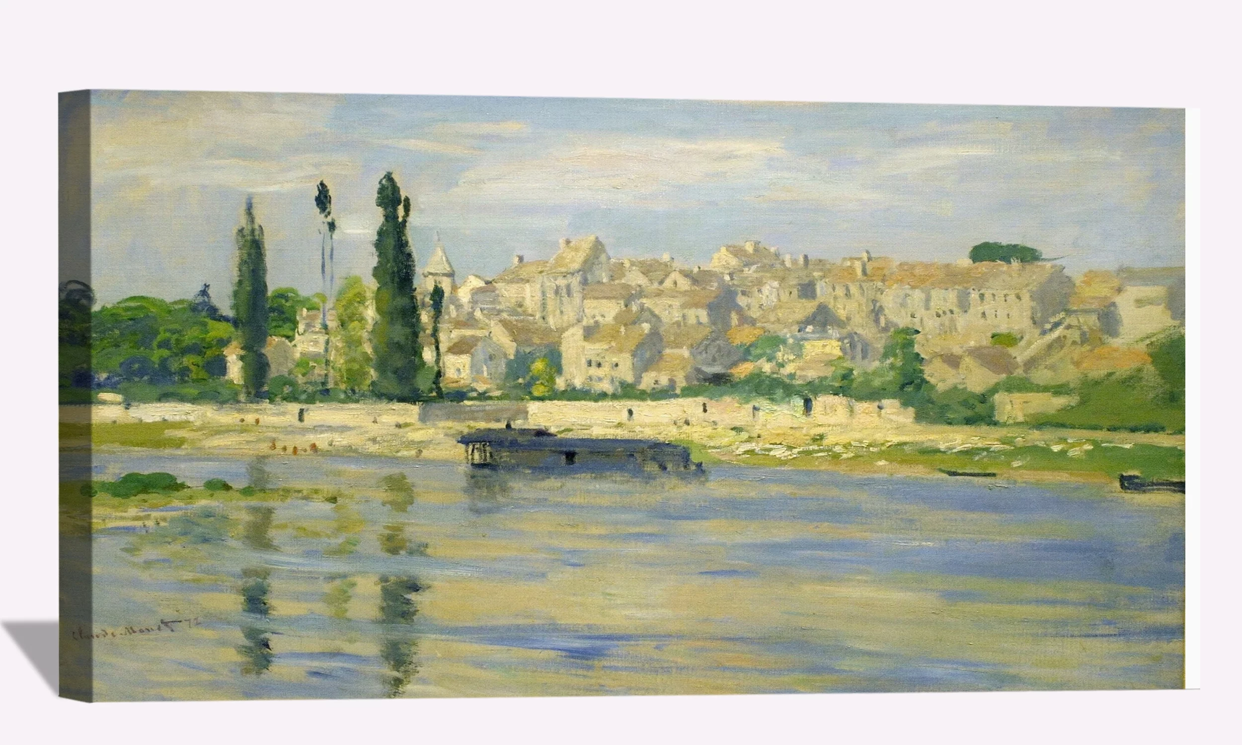 Claude Monet Canvas Wall Art Monet Saint Denis Framed Painting For Bedroom Livingroom Office