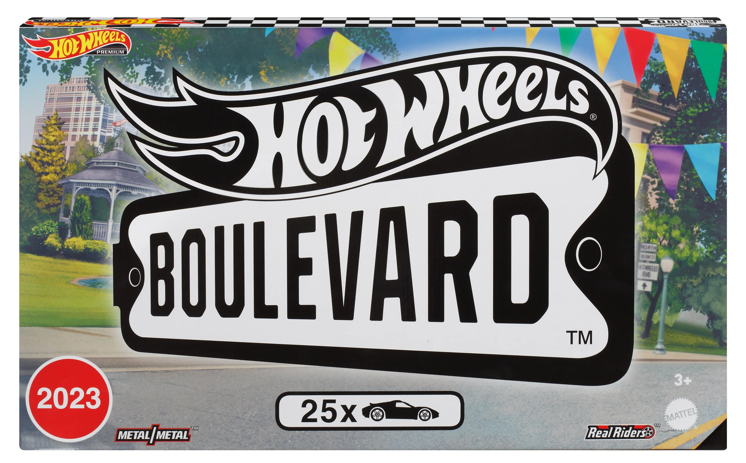 Hot Wheels Boulevard 25-Car Factory Set, 25 Premium 1:64 Scale Sports Cars