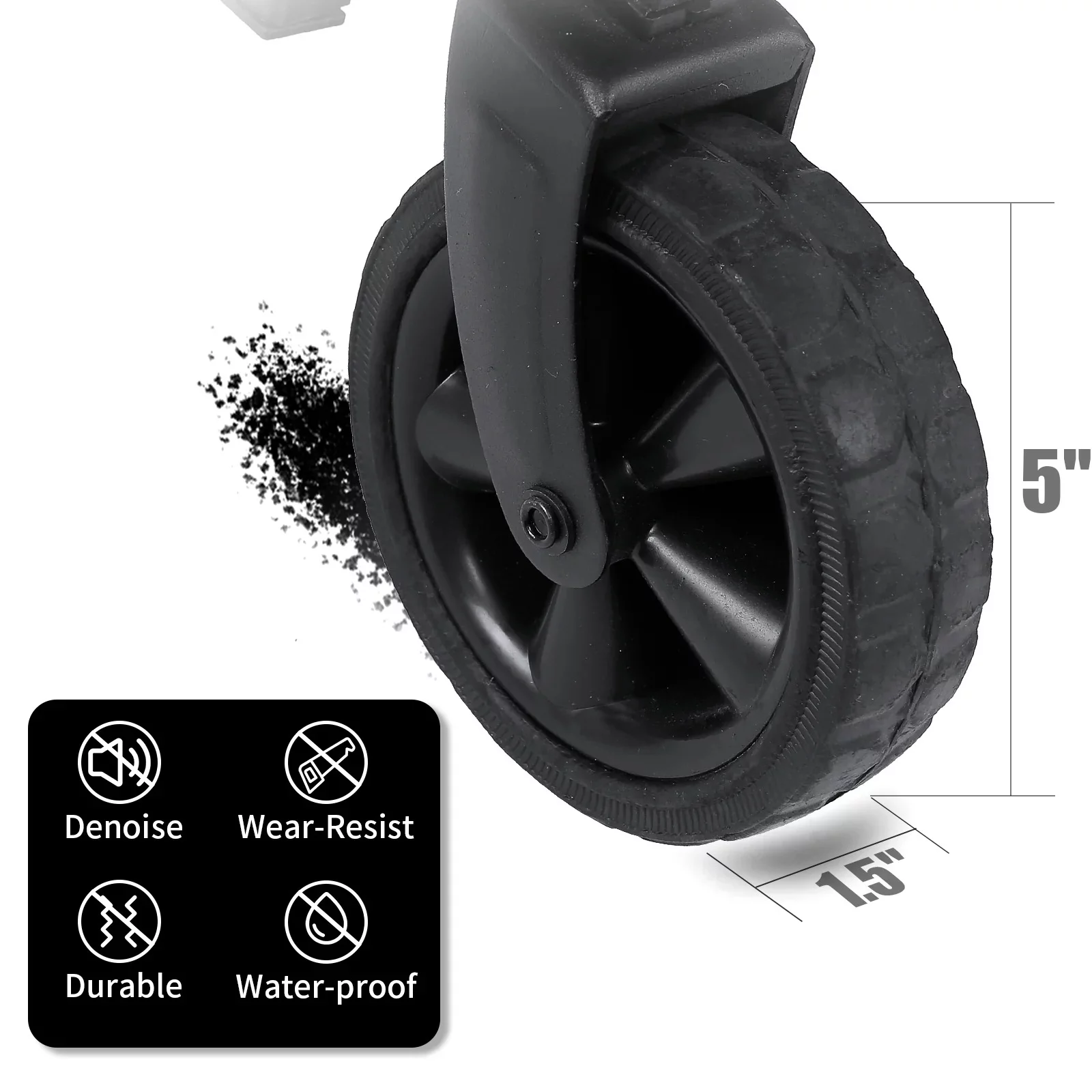 Collapsible Folding Garden Outdoor Park Utility Wagon Picnic Camping Cart 5“ Solid Rubber Wheels