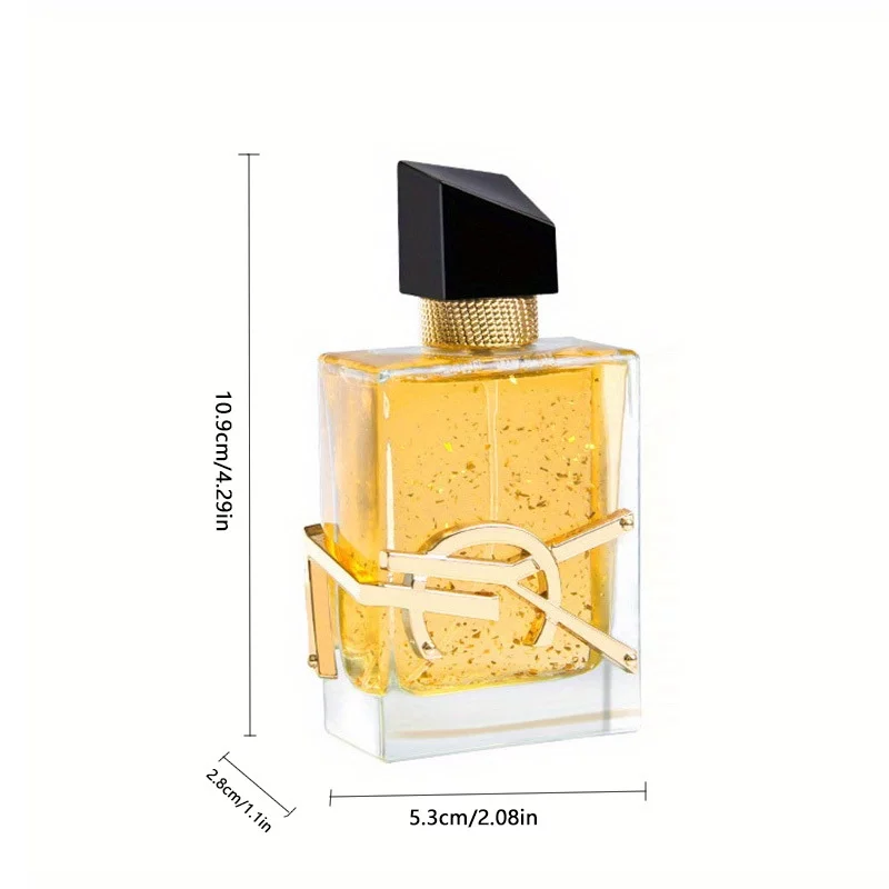 Luxurious Women's Perfume, Eau De Toilette Spray With Golden Foil, Day Or Night With Fresh Flower Citrus Fragrance
