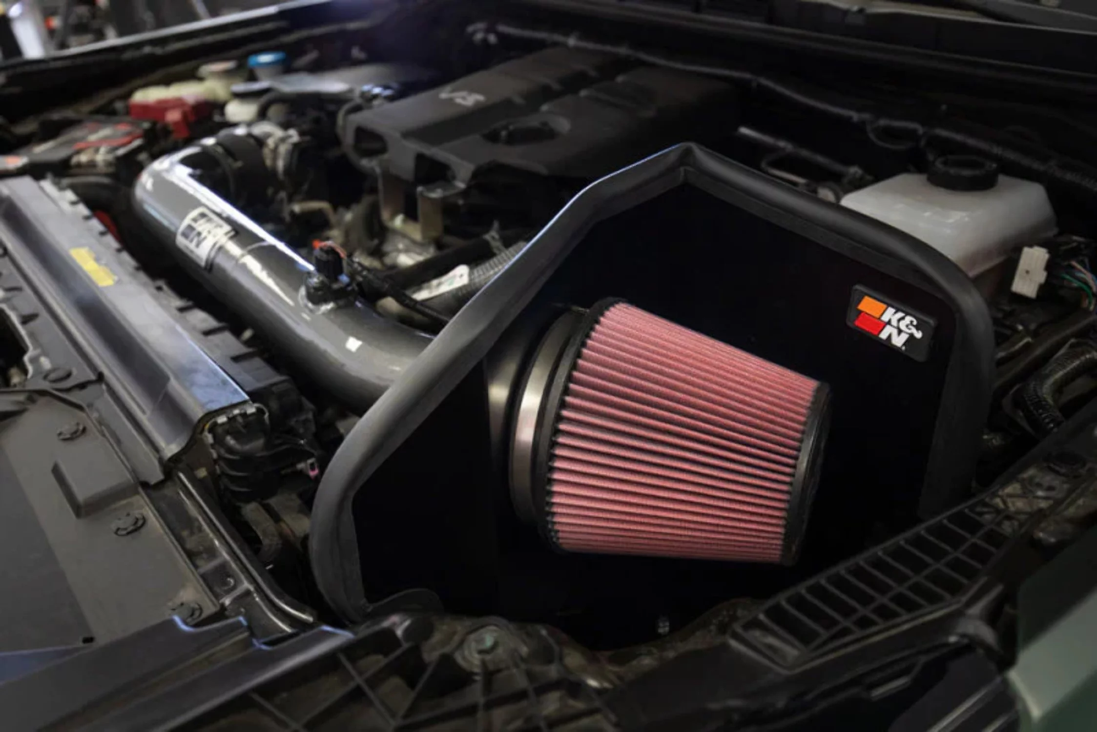 K&N Cold Air Intake Kit: High Performance, Increase Horsepower: Compatible with 2022 Nissan Frontier; 77-6018KC