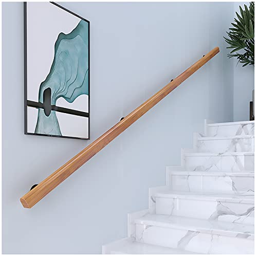 Wooden Handrails, 1-20ft Non-Slip Staircase Handrail, for Home Garden Corridor Lofts Kindergarten Guardrail Decking Railings, Wall Mounted Barrier-Free Staircase Grab Bar for Elderly (Size : 7ft)