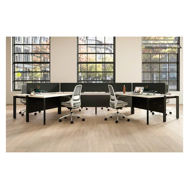 Steelcase Series 1 Office Chair - Black Frame, Lumbar Support, Carpet Casters