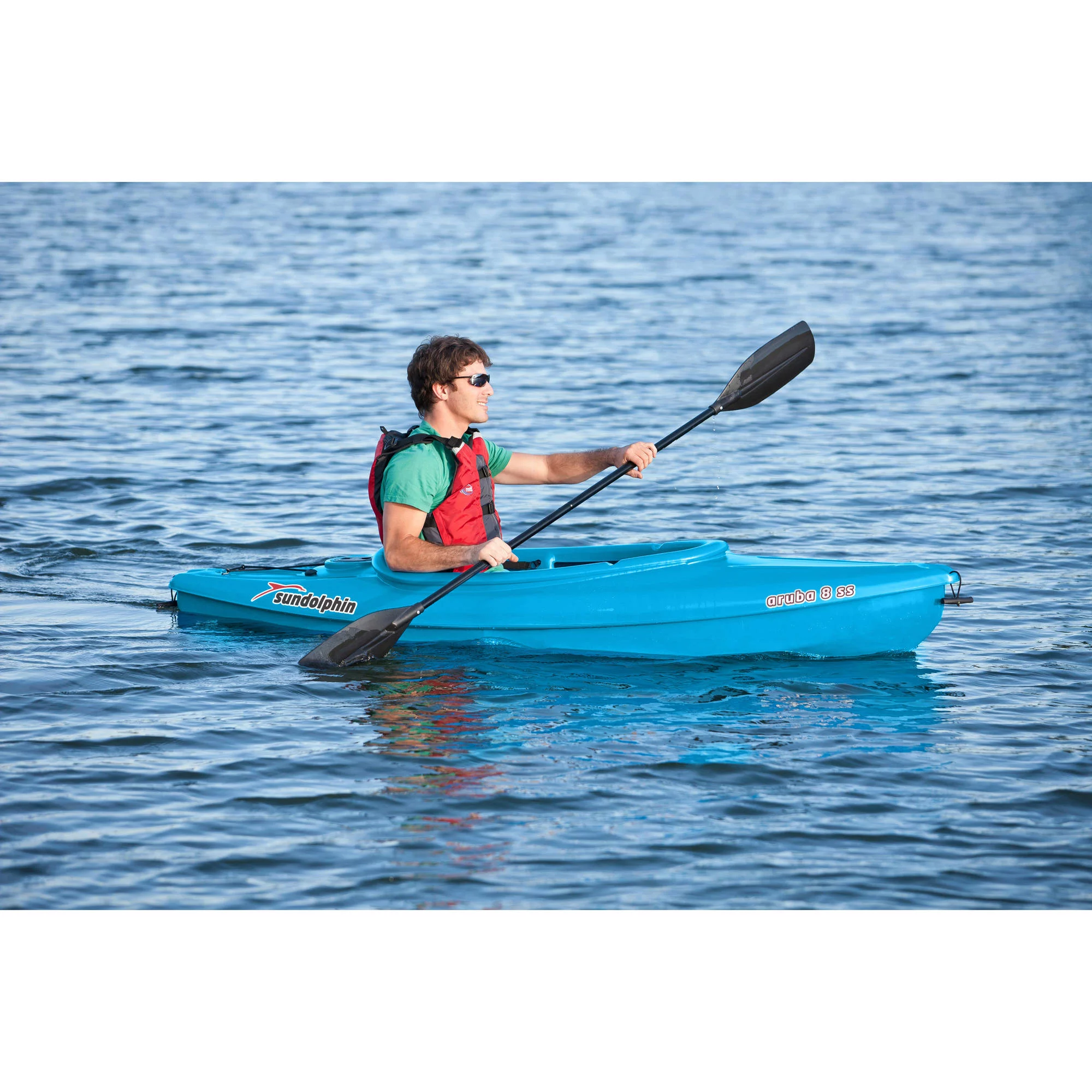 Sun Dolphin Aruba 8' SS Sit-In Kayak, Paddle Included
