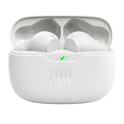 JBL Vibe Beam - True Wireless JBL Deep Bass Sound Earbuds, Bluetooth 5.2, Water & Dust Resistant, Hands-free call with VoiceAware, Up to 32 hours of battery life (Blue)