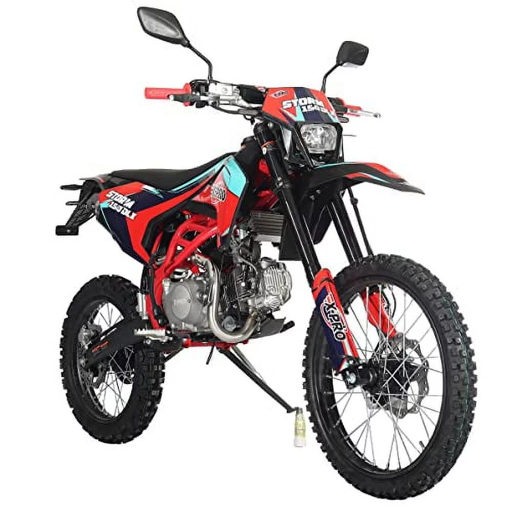 X-Pro Brand New Storm 150cc Gas Pit Dirt Bike with All lights, 4-Speed Manual Transmission, 19