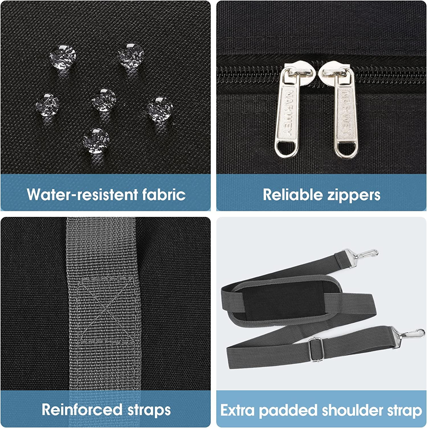 Compact Foldable 18x14x8 Duffel Bag for Spirit Airlines – 30L Travel Tote with Shoulder Strap, Black