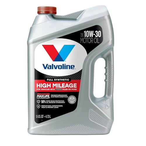 Valvoline High Mileage with MaxLife Technology SAE 5W-30 Synthetic Blend Motor Oil 5 QT