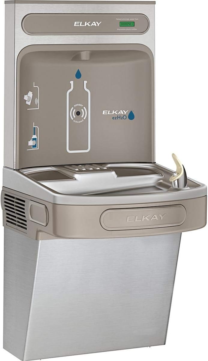 Elkay EZH2O Bottle Filling Station with Single ADA Cooler, Non-Filtered Non-Refrigerated Stainless