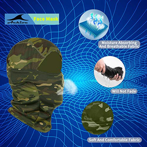 Achiou Ski Mask for Men Women, Balaclava Face Mask, Shiesty Mask UV Protector Lightweight for Motorcycle Snowboard
