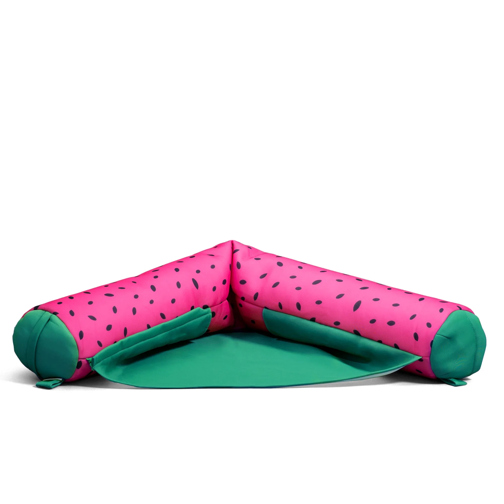 Big Joe Noodle Sling No Inflation Needed Pool Seat with Armrests, Summer Melon Double Sided Mesh, Quick Draining Fabric, 3 feet