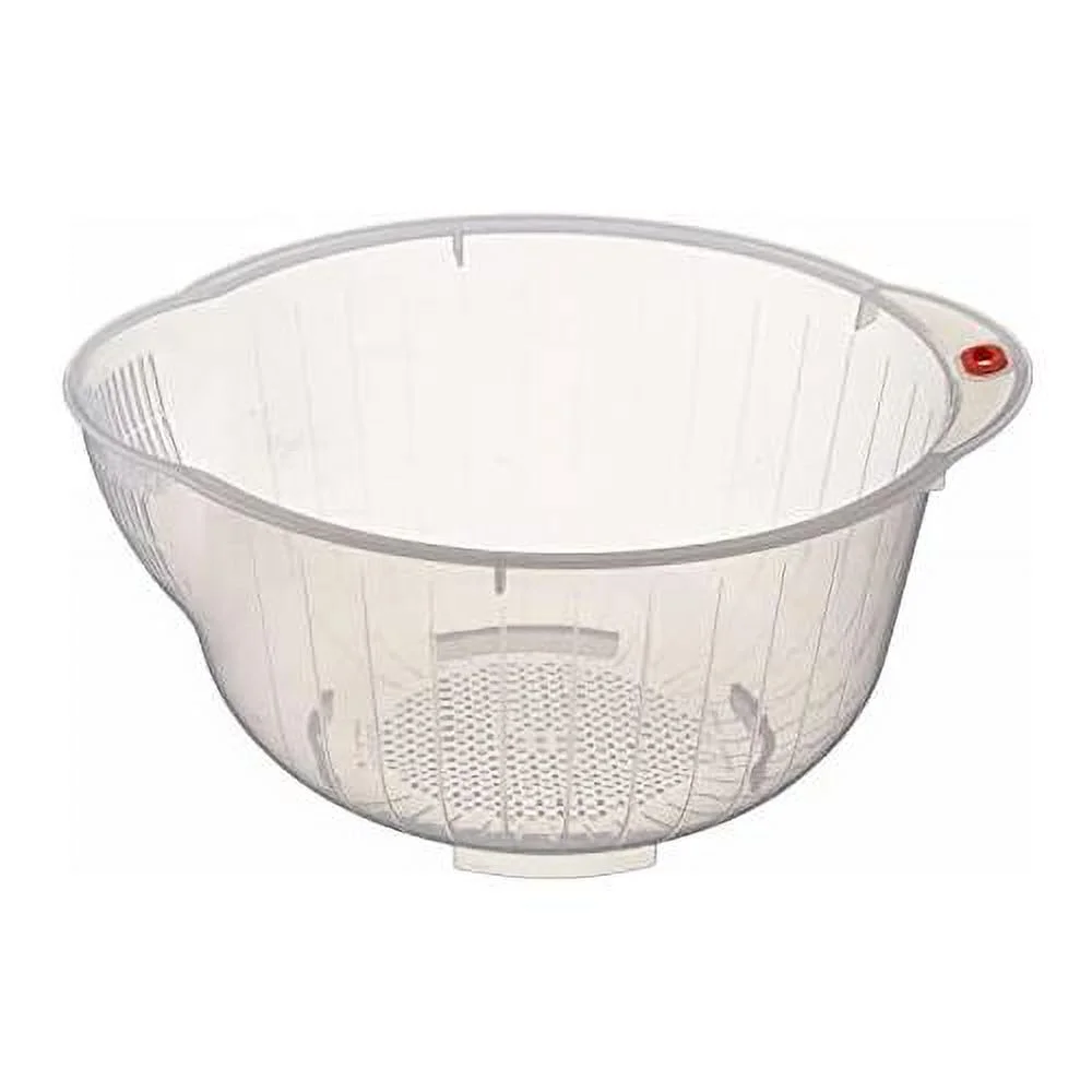 Automatic Rice Cooker And Warmer (White) Bundle With 9.5-Inch Rice Washing Bowl With Side And Bottom Drainers (2 Items)